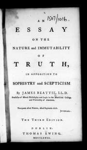 An Essay on the Nature and Immutability of Truth