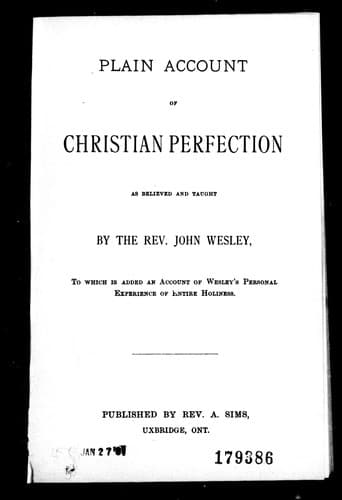 A Plain Account of Christian Perfection