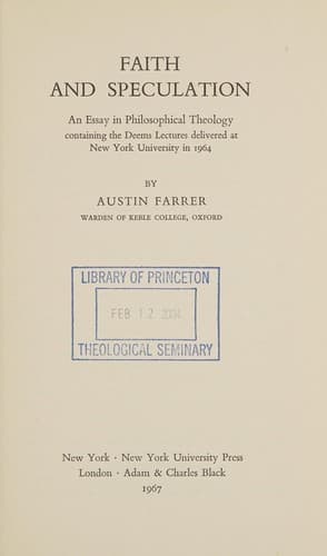 Faith and Speculation
