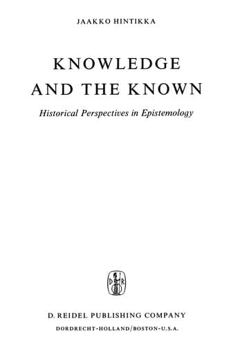 Knowledge and the Known