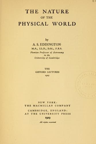 The Nature of the Physical World