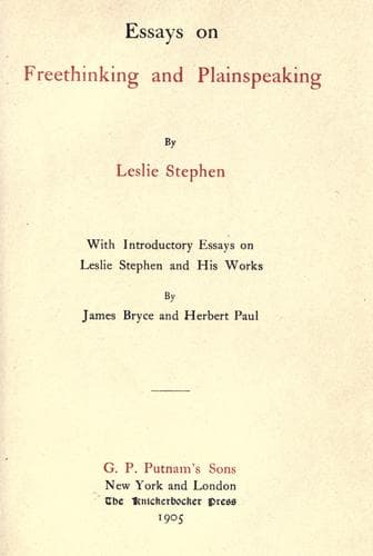 Essays on Freethinking and Plainspeaking