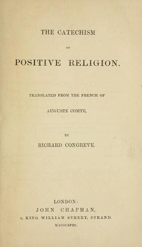 The Catechism of Positive Religion