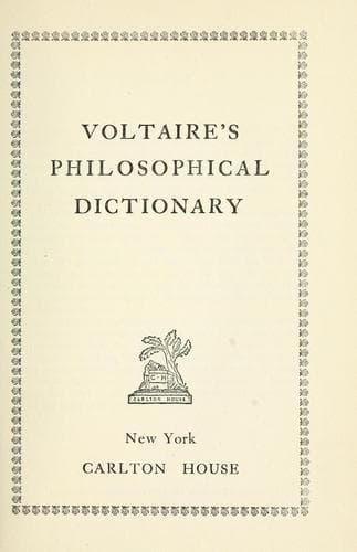 Philosophical Dictionary