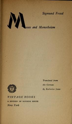 Moses and Monotheism