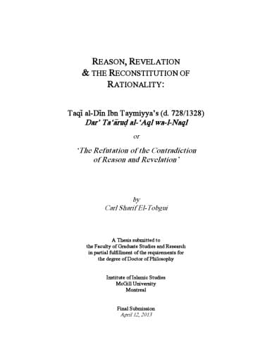 Dar' ta'arud al-'aql wa-l-naql