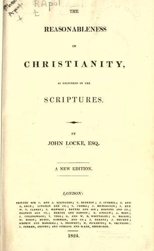 The Reasonableness of Christianity