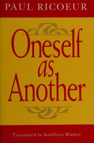 Oneself as Another