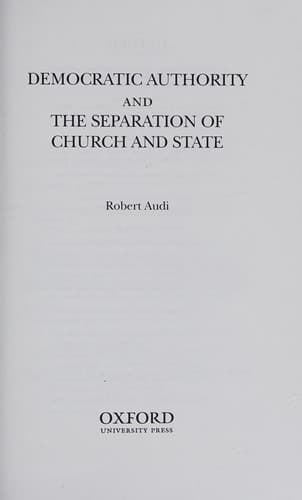 Democratic Authority and the Separation of Church and State