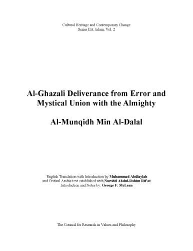 Al-Munqidh min al-dalal (Deliverance from Error)